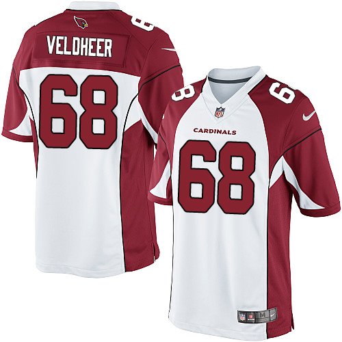 Youth Elite Jared Veldheer Nike Jersey White Road - #68 NFL Arizona Cardinals